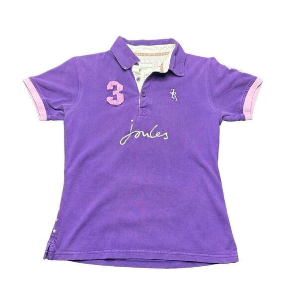 Joules Tops - Joules Rugby Polo Short Sleeve Shirt Womens Small S Purple Pink